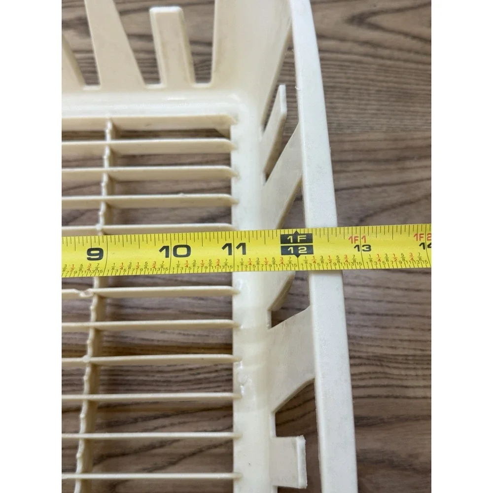Vintage Rubbermaid Twin Sink Dish Drainer Drying Rack No. 6049 Cream Ivory